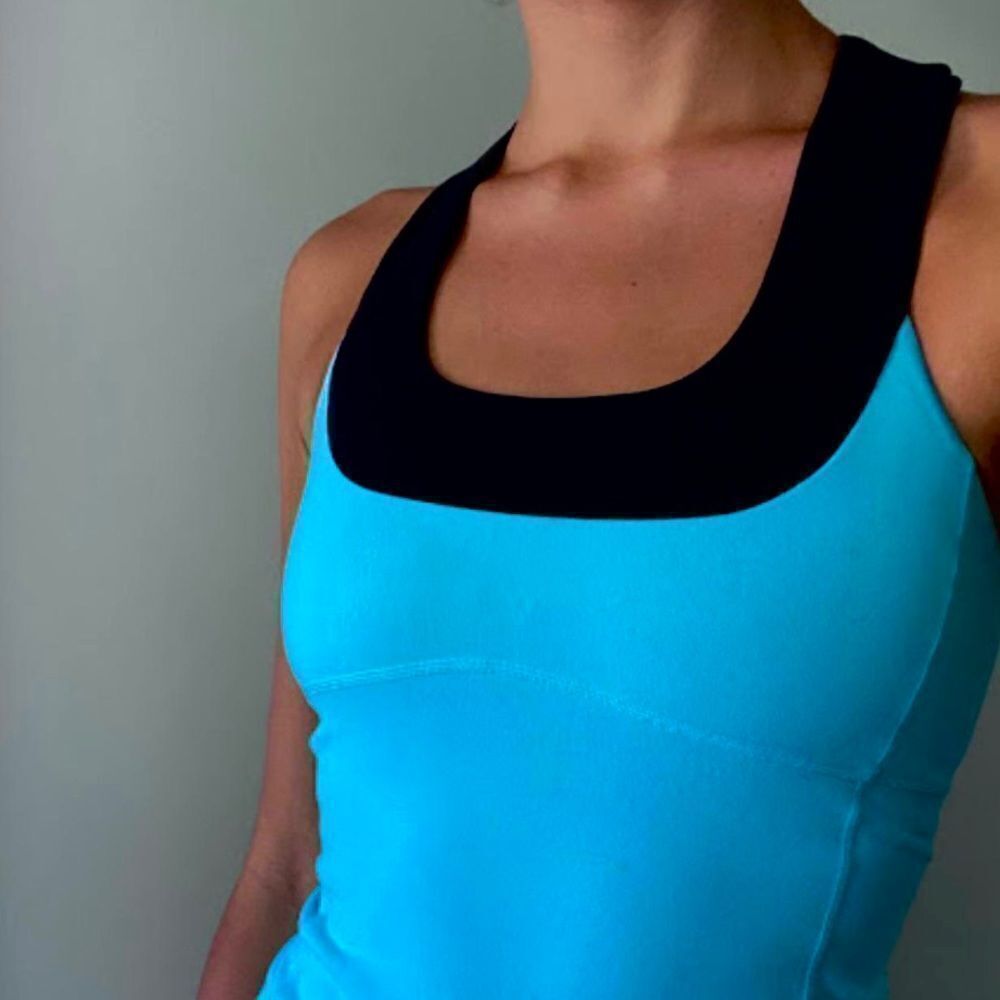 Lululemon Teal Blue & Black Tank Top